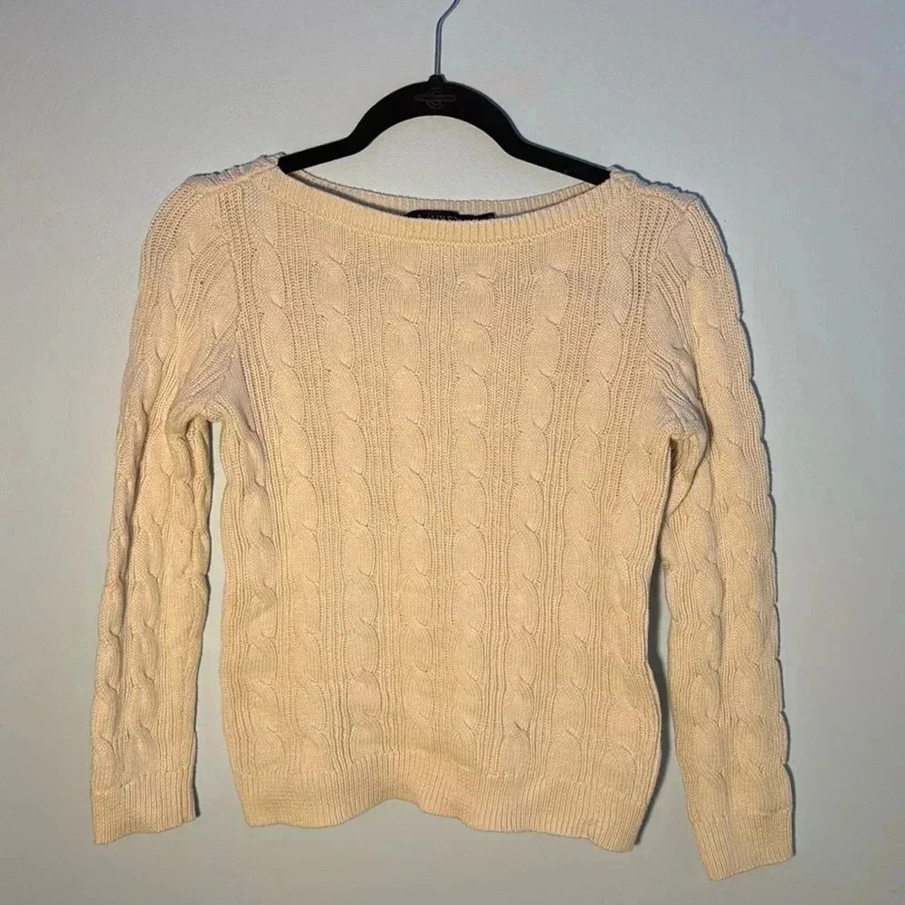 Ralph Lauren BOATNECK CABLE-KNIT SWEATER